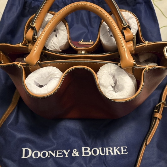 Dooney & Bourke Burgundy Florentine Leather Small Brenna - Picture 8 of 8